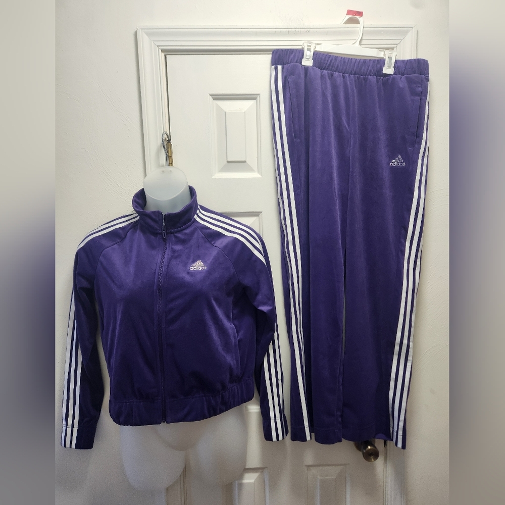 NWT Adidas Y2K Velour Glam Tracksuit Size Large - Picture 3 of 10